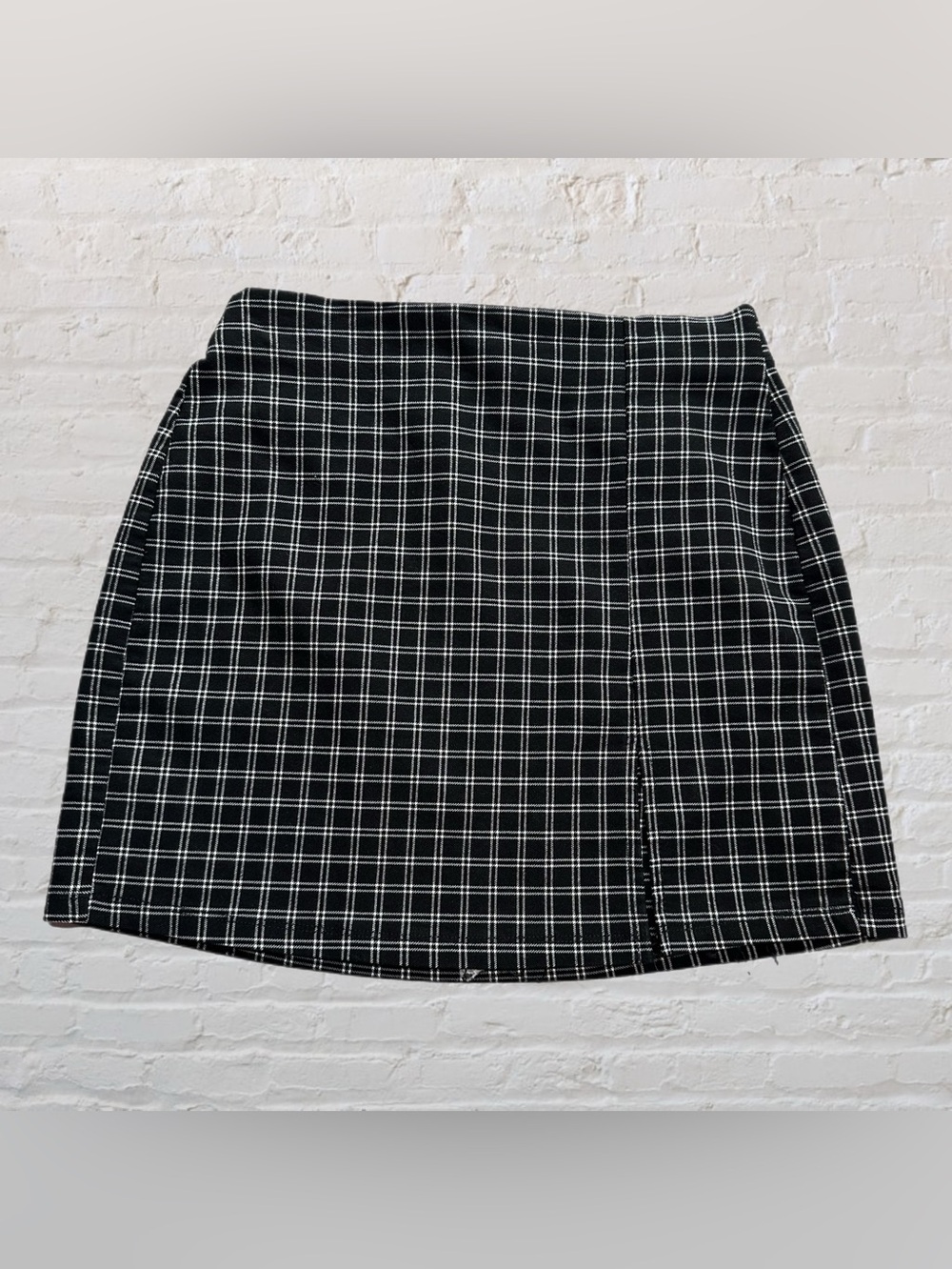 Streetwear Society Black & White Checkered Mini Pencil Skirt in Size Small